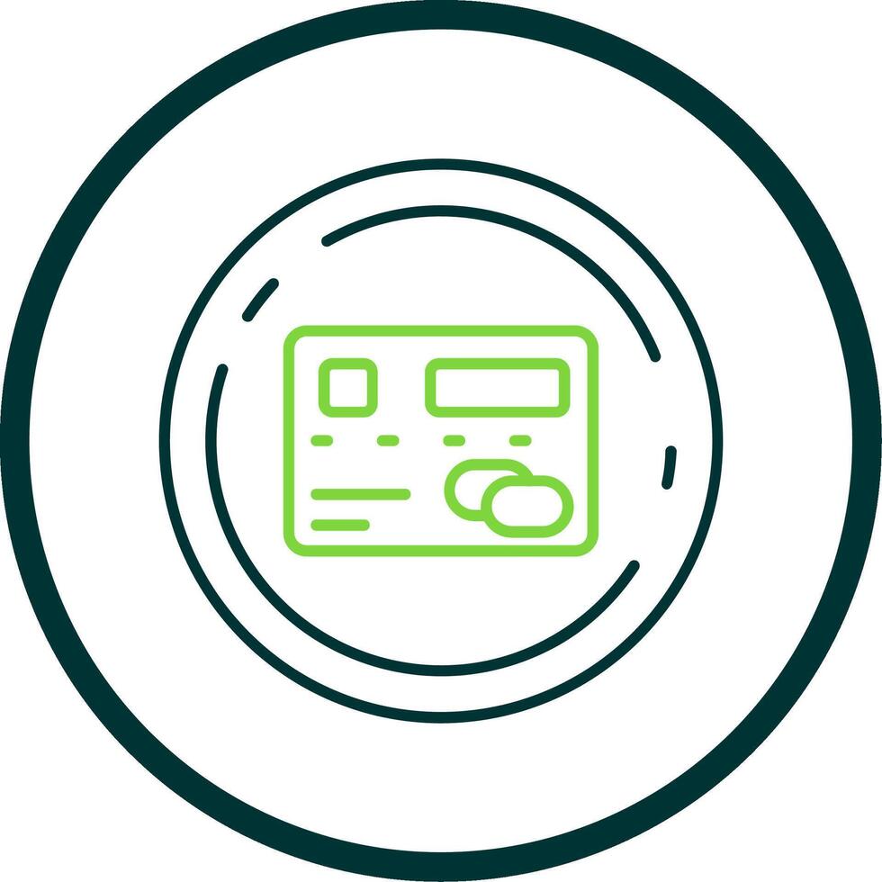 Pay Line Circle Icon vector