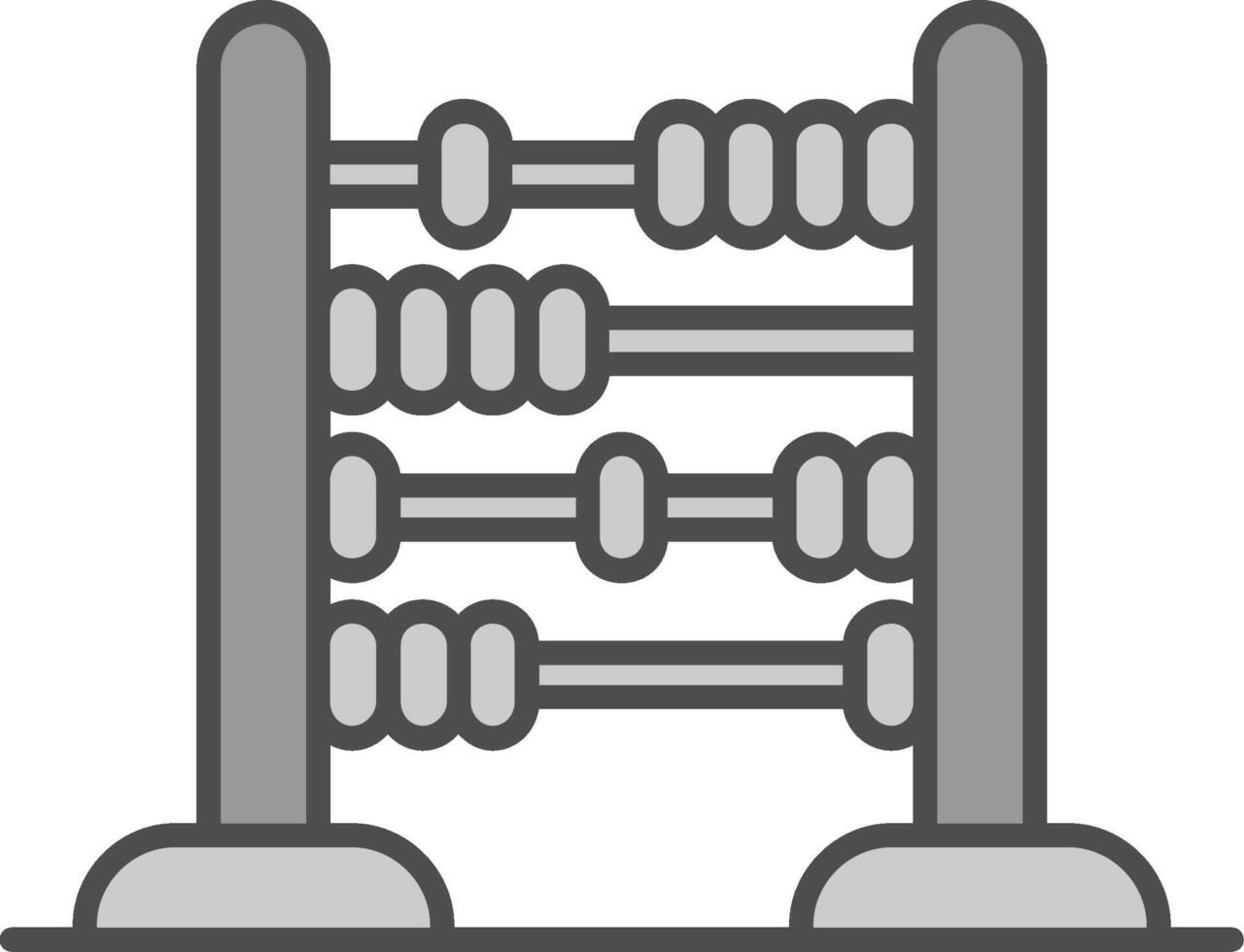 Abacus Line Filled Greyscale Icon vector