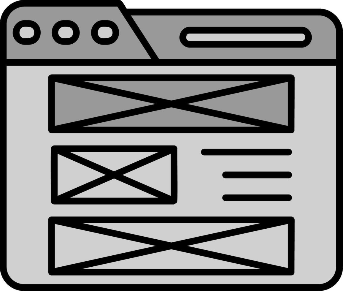 Layout Line Filled Greyscale Icon vector