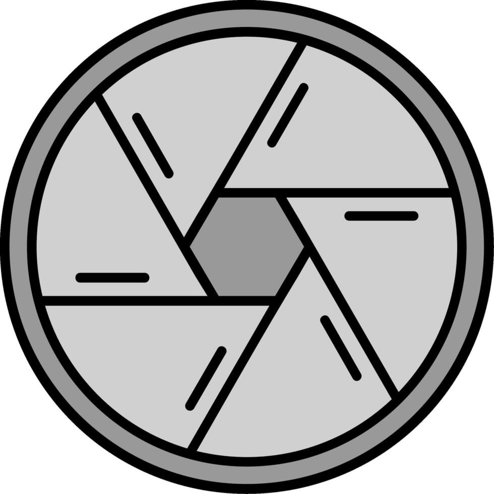 Shutter Line Filled Greyscale Icon vector