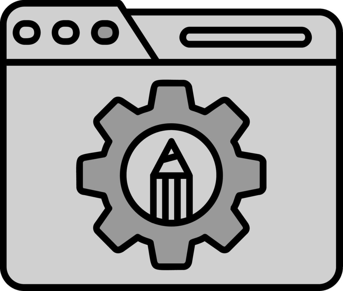 Settings Line Filled Greyscale Icon vector