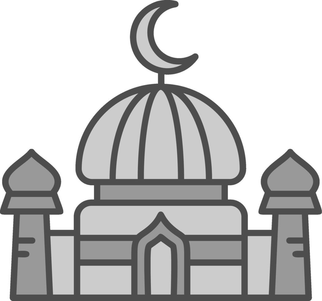 Dome Line Filled Greyscale Icon vector