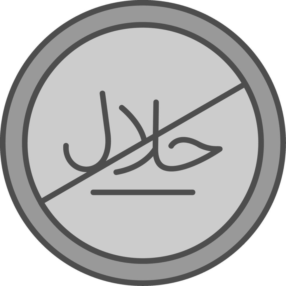 No Line Filled Greyscale Icon vector