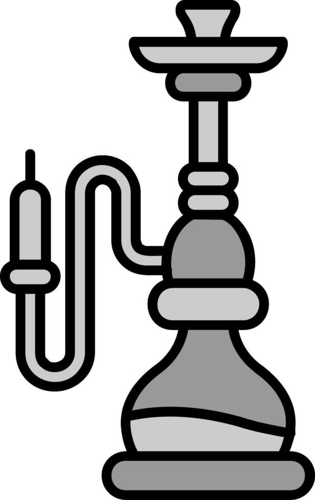 hookah Line Filled Greyscale Icon vector