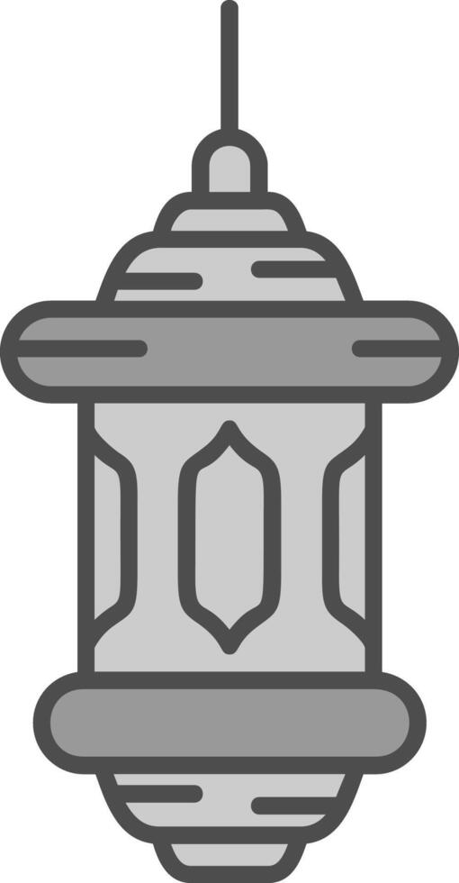 Lantern Line Filled Greyscale Icon vector