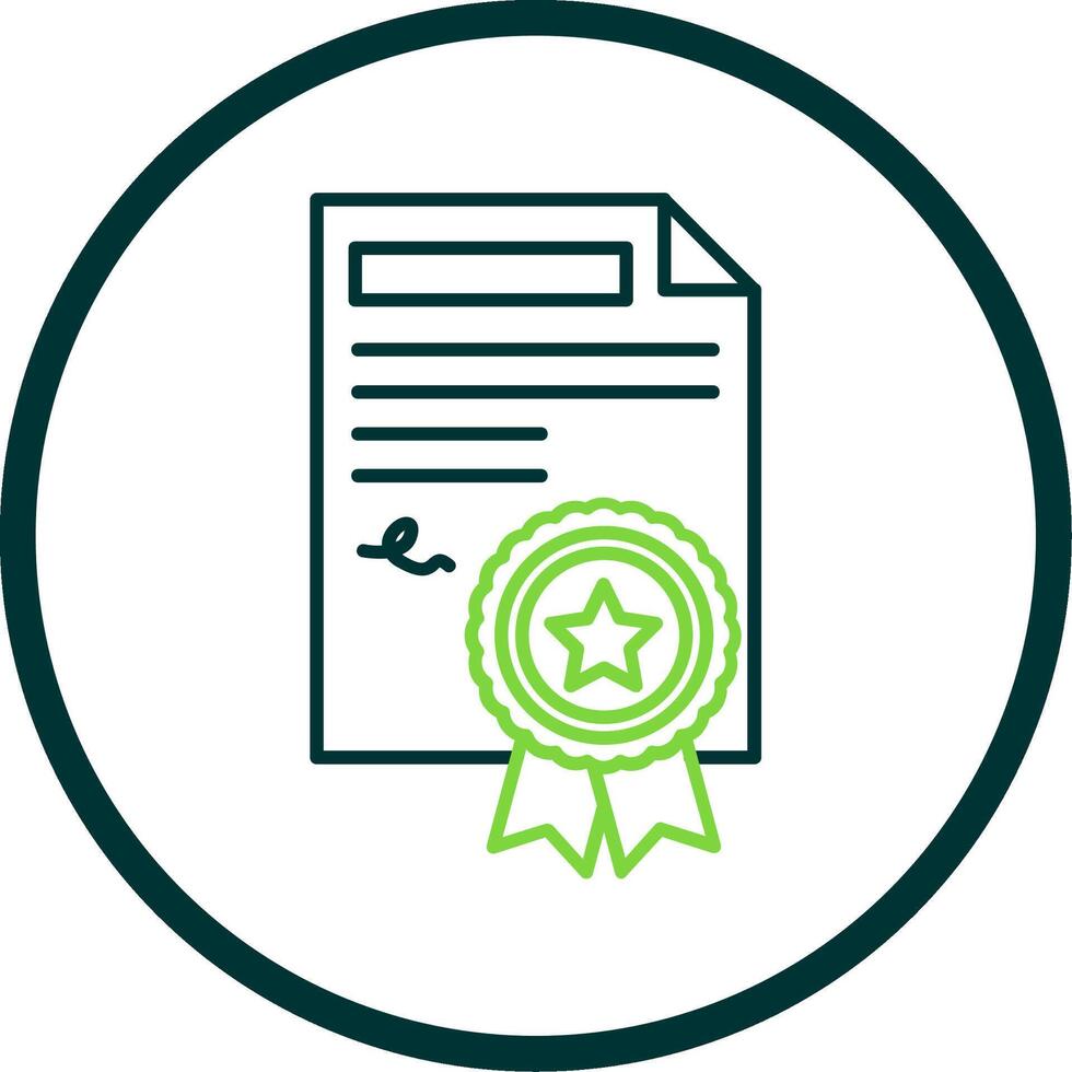 Agreement Line Circle Icon vector