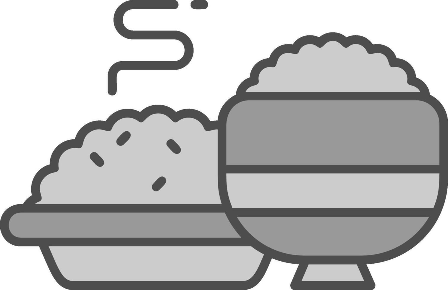 comida línea lleno escala de grises icono vector