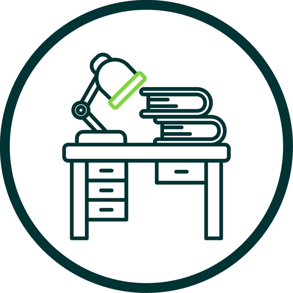 Workspace Line Circle Icon vector