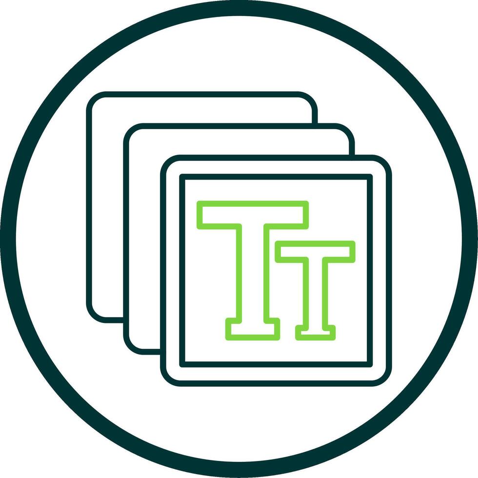 Text Line Circle Icon vector