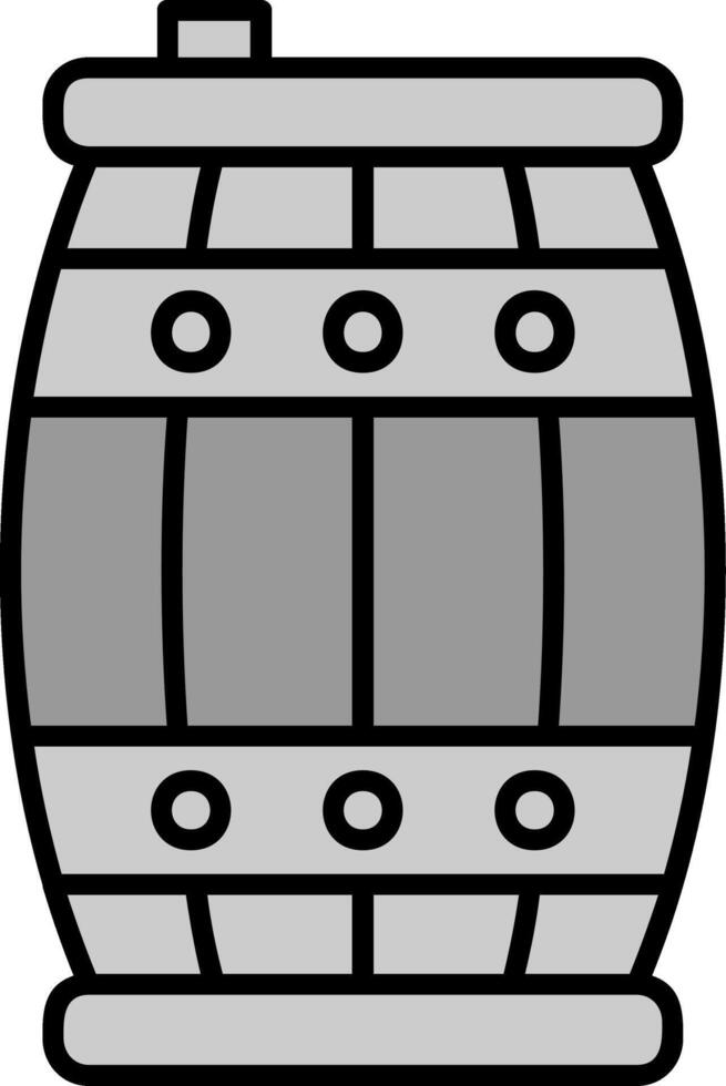 Barrel Line Filled Greyscale Icon vector