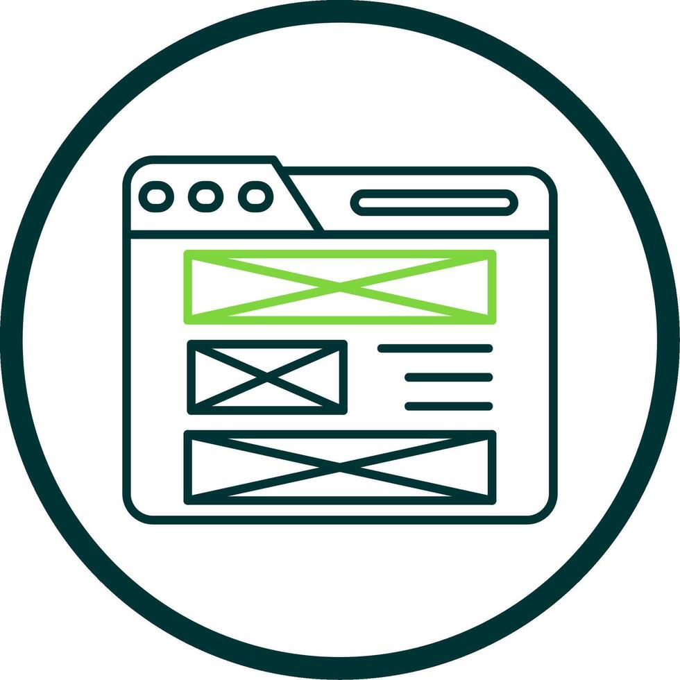 Layout Line Circle Icon vector
