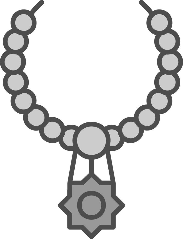 collar línea lleno escala de grises icono vector