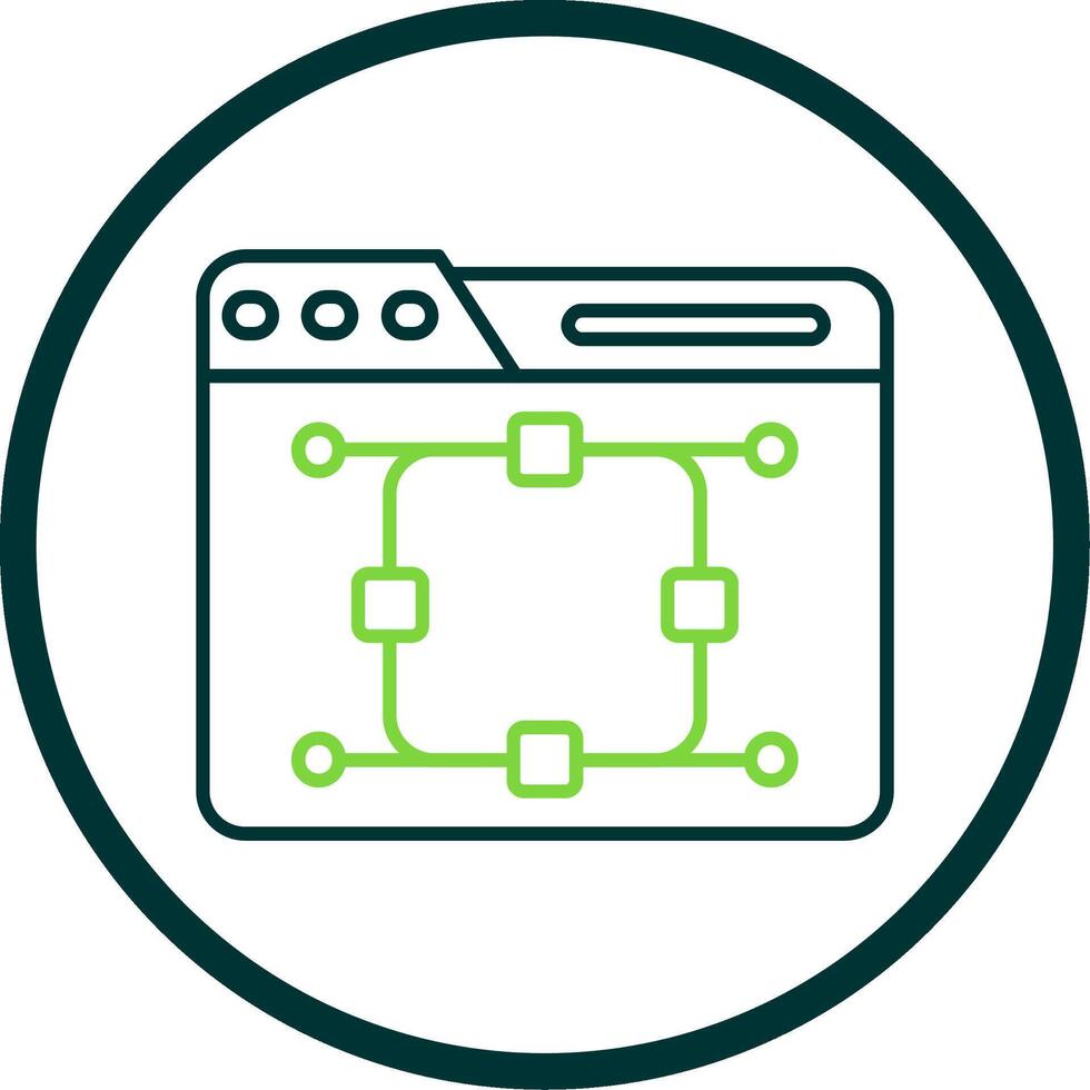 Curve Line Circle Icon vector