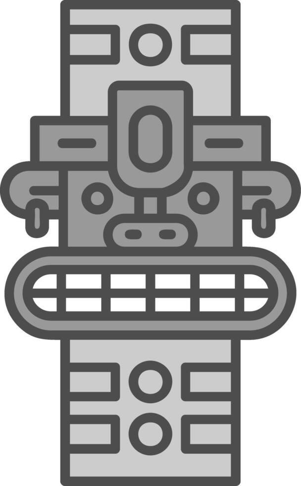 Totem Line Filled Greyscale Icon vector