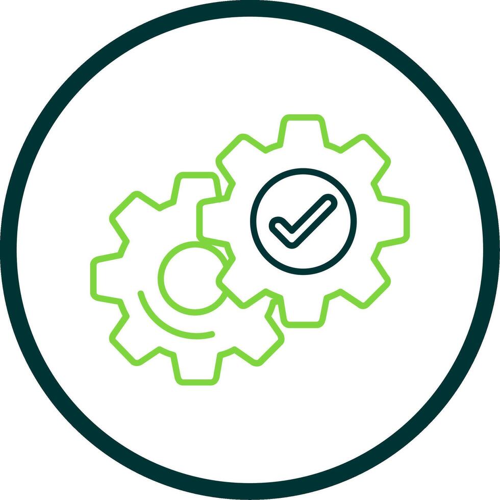 Setting Line Circle Icon vector
