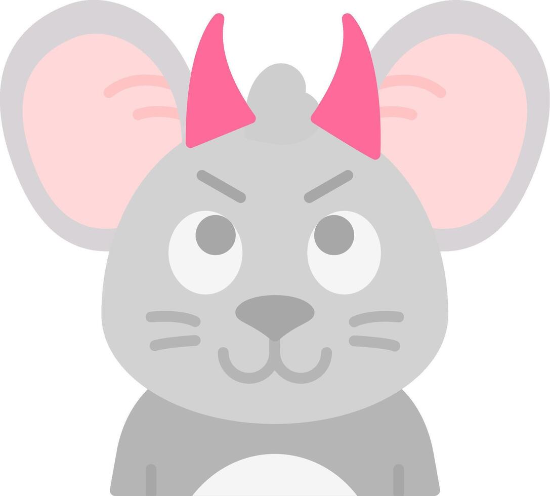 demonio plano ligero icono vector