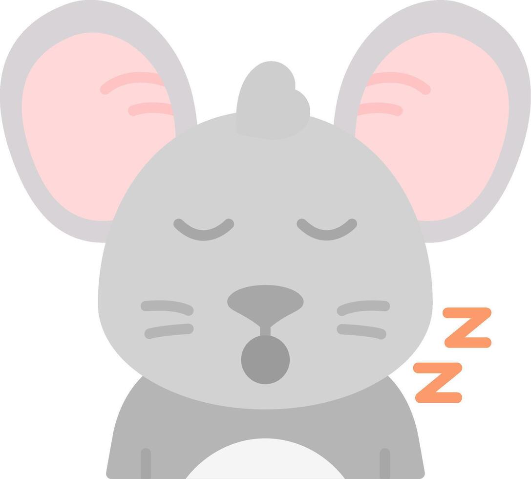 dormir plano ligero icono vector