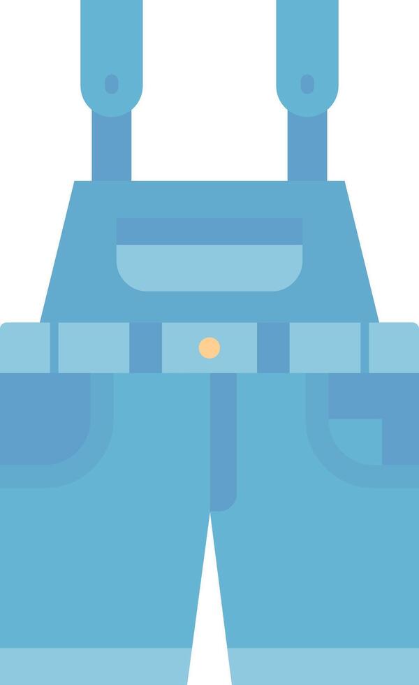 Overalls Flat Light Icon vector