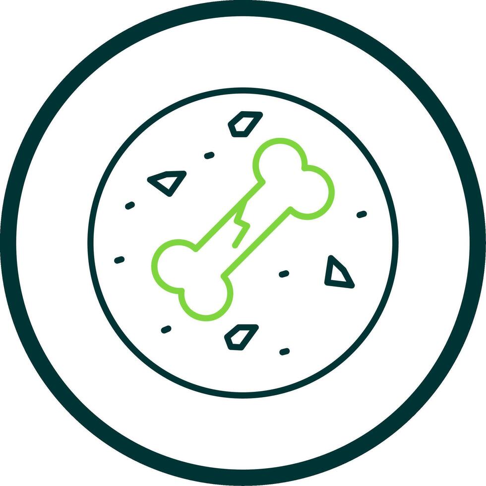 Fossil Line Circle Icon vector