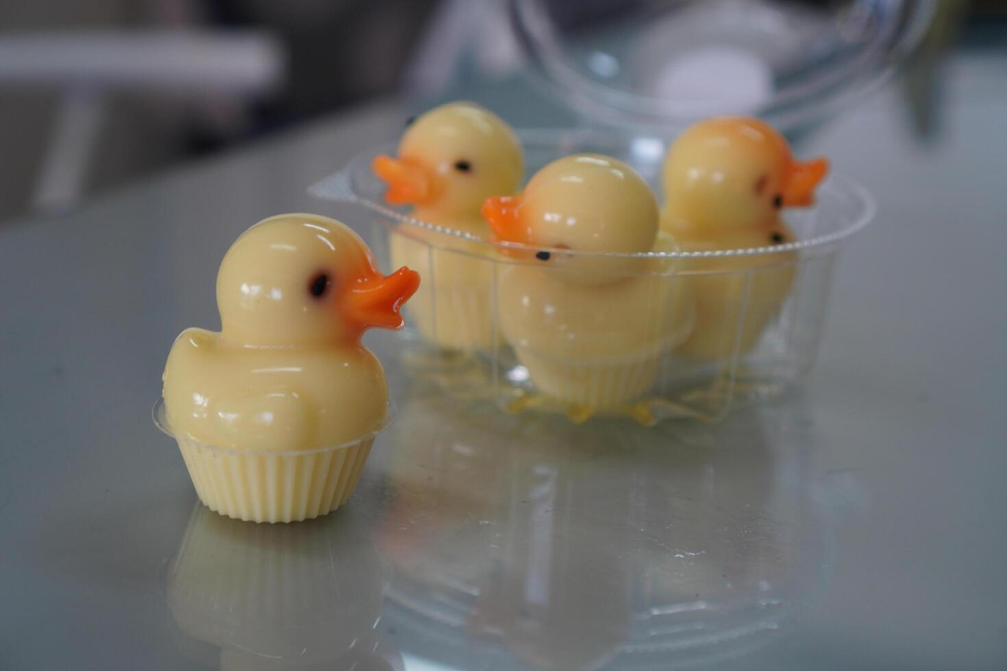 Duck shaped jelly sweet food photo