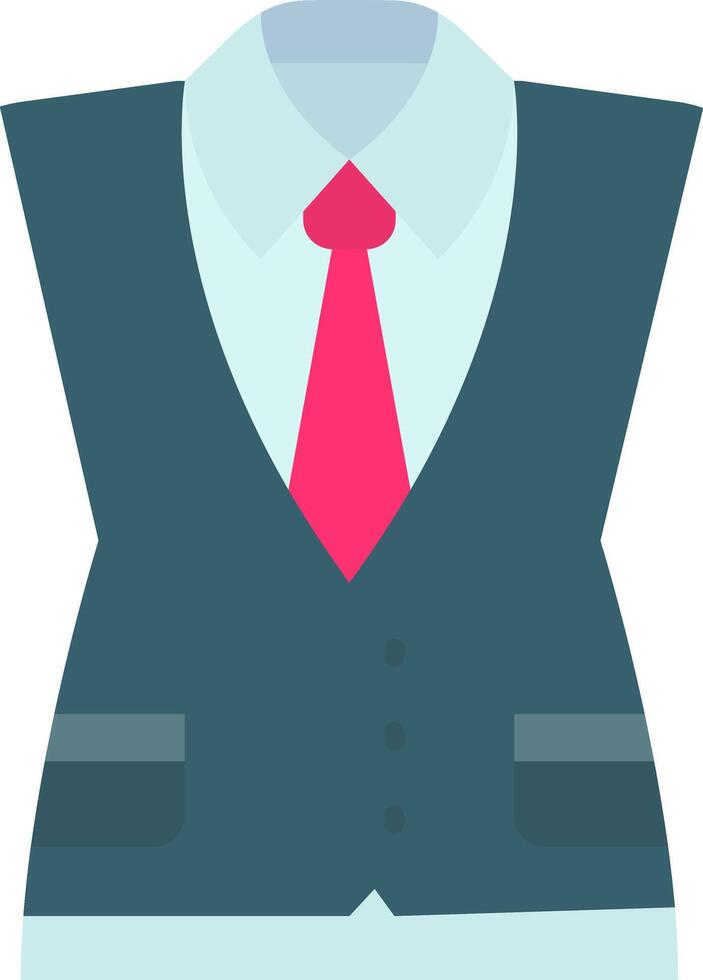 Waistcoat Flat Light Icon vector