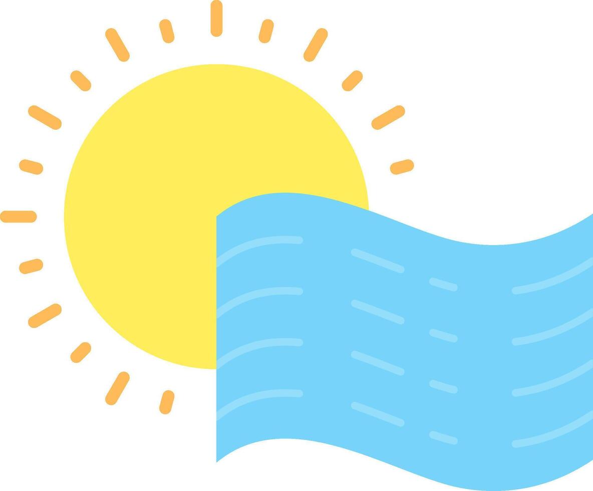 Fog Flat Light Icon vector