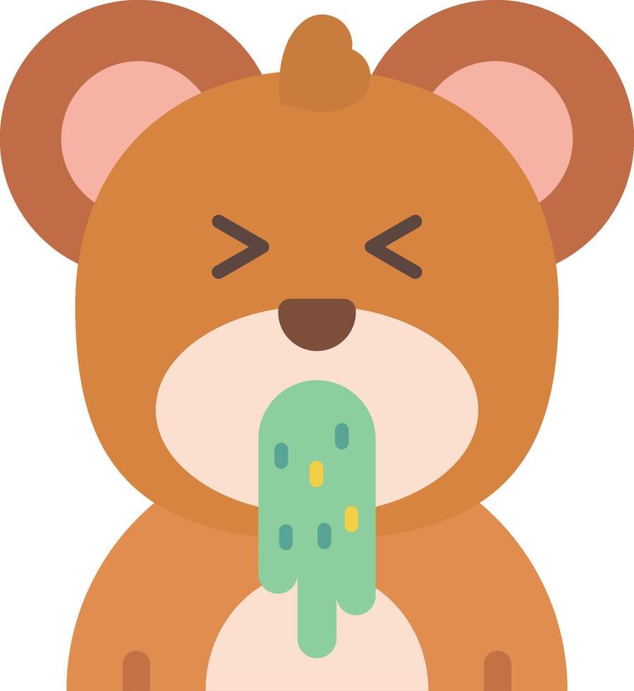 Vomit Flat Light Icon vector