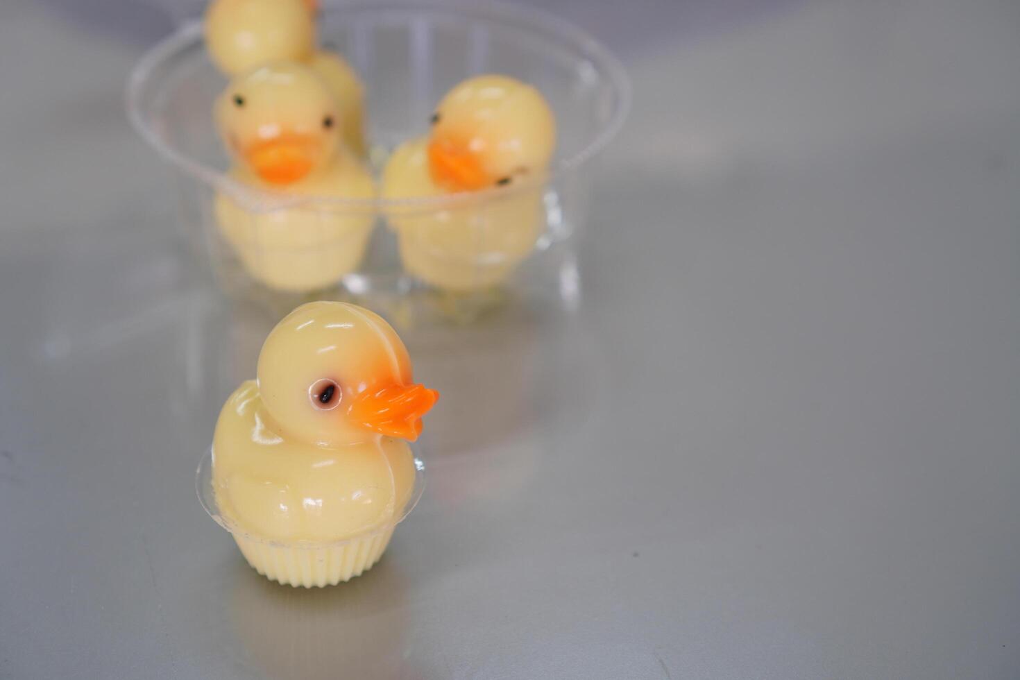 Duck shaped jelly sweet food photo