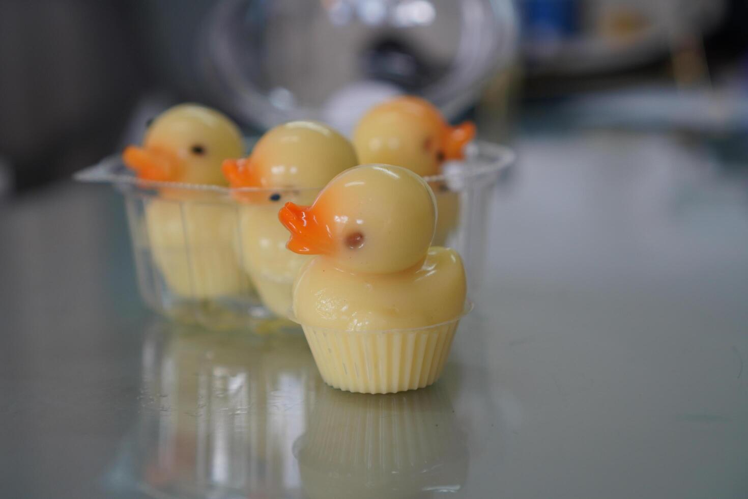 Duck shaped jelly sweet food photo
