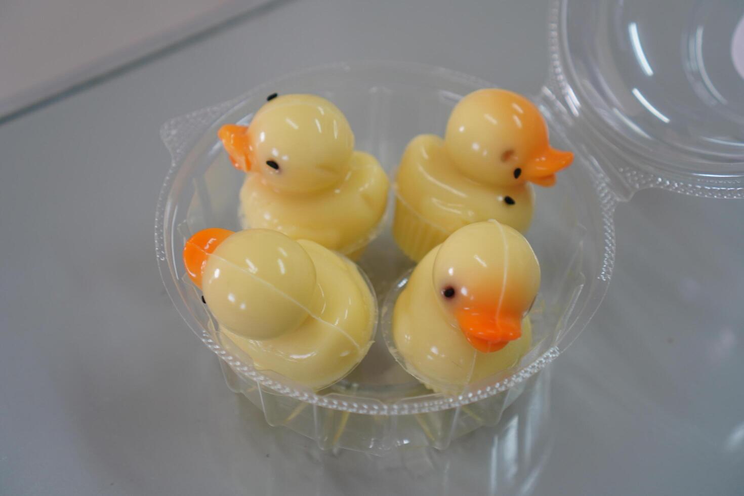 Duck shaped jelly sweet food photo