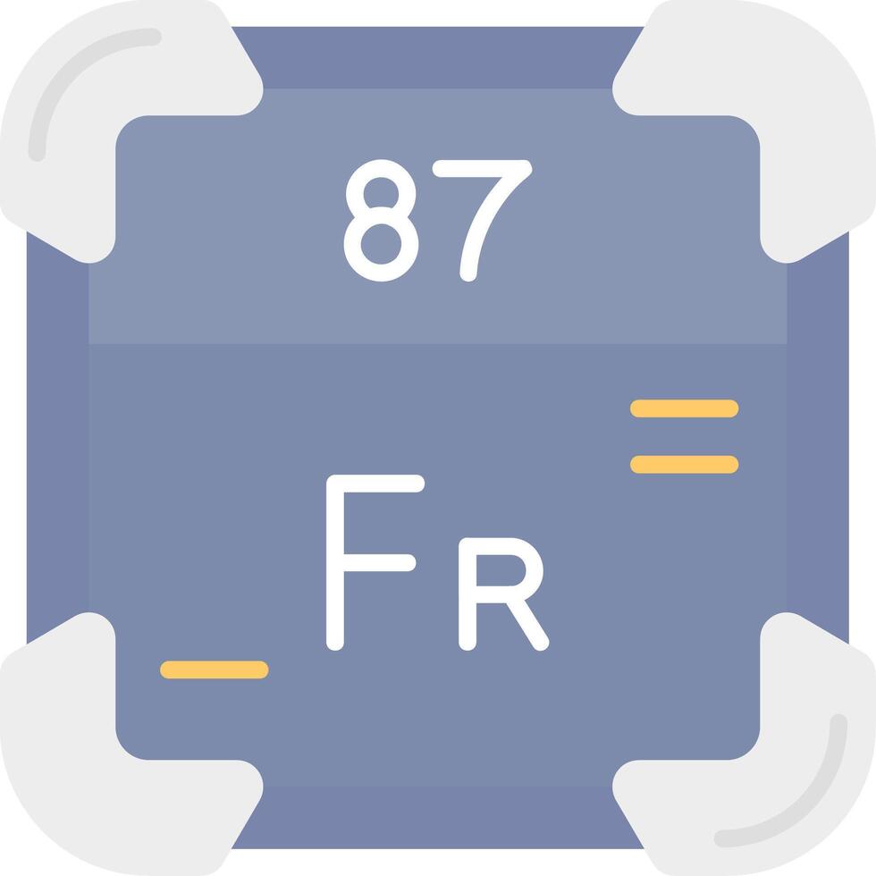 Francium Flat Light Icon vector