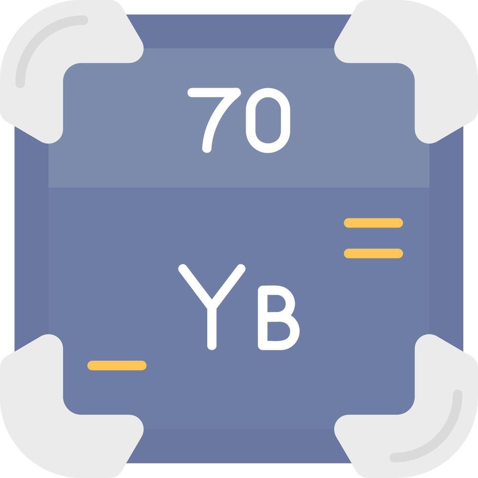 Ytterbium Flat Light Icon vector