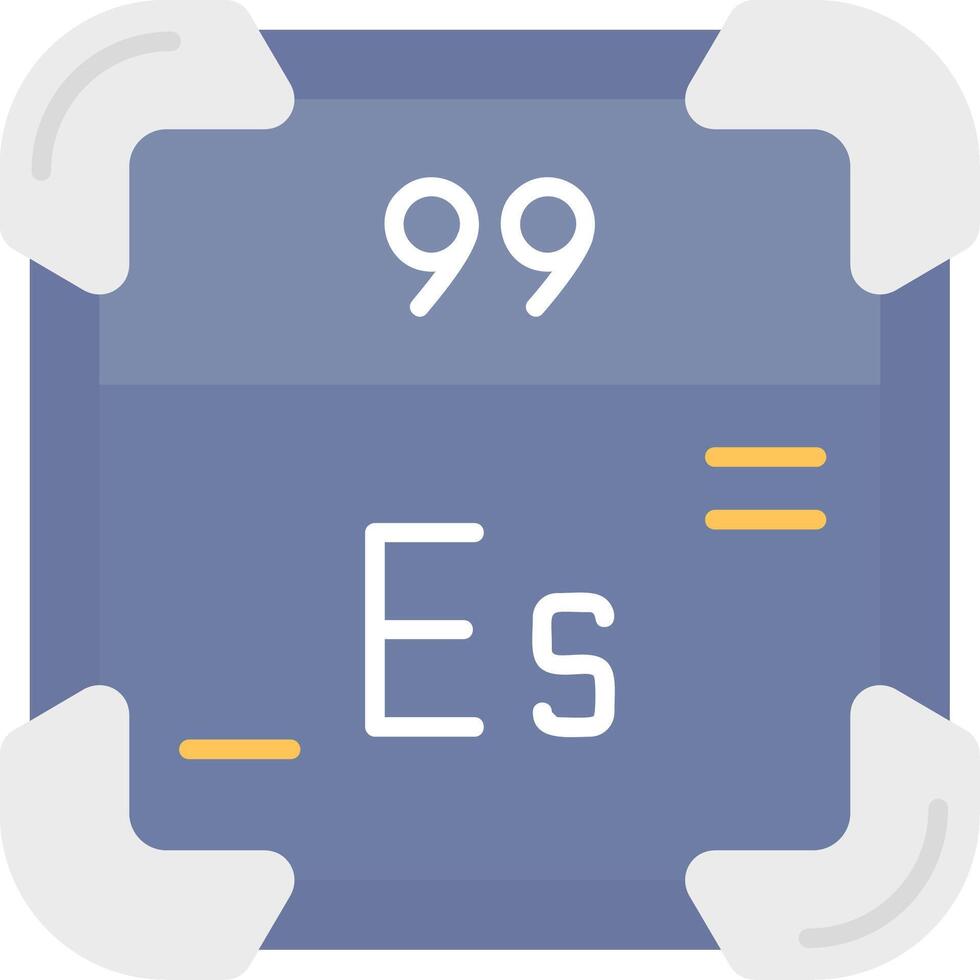 Einsteinium Flat Light Icon vector