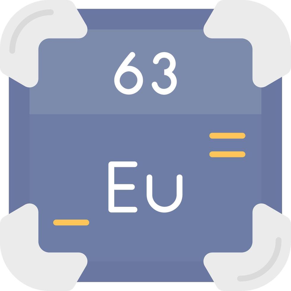 Europium Flat Light Icon vector