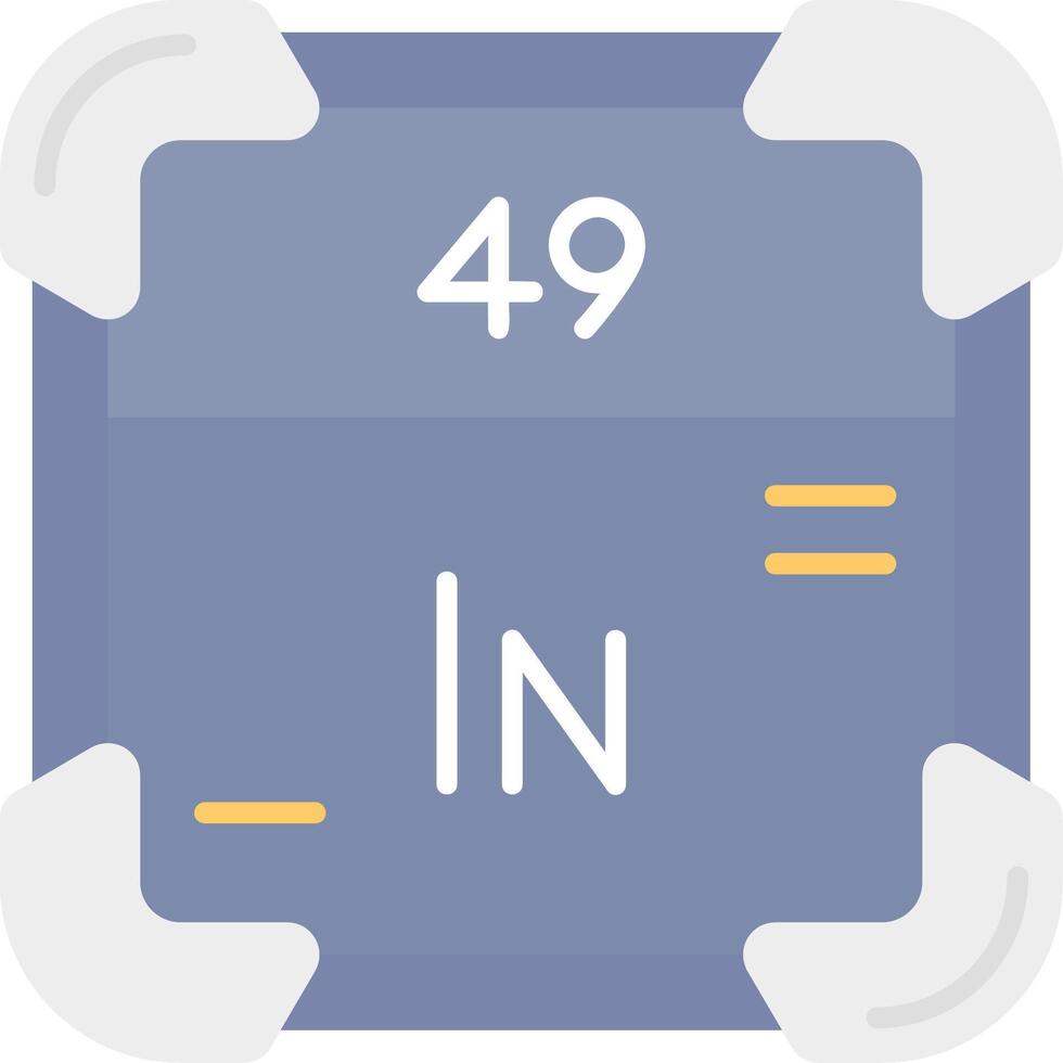 Indium Flat Light Icon vector