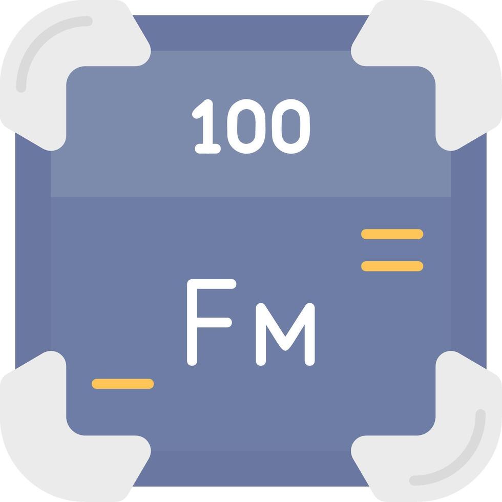 Fermium Flat Light Icon vector