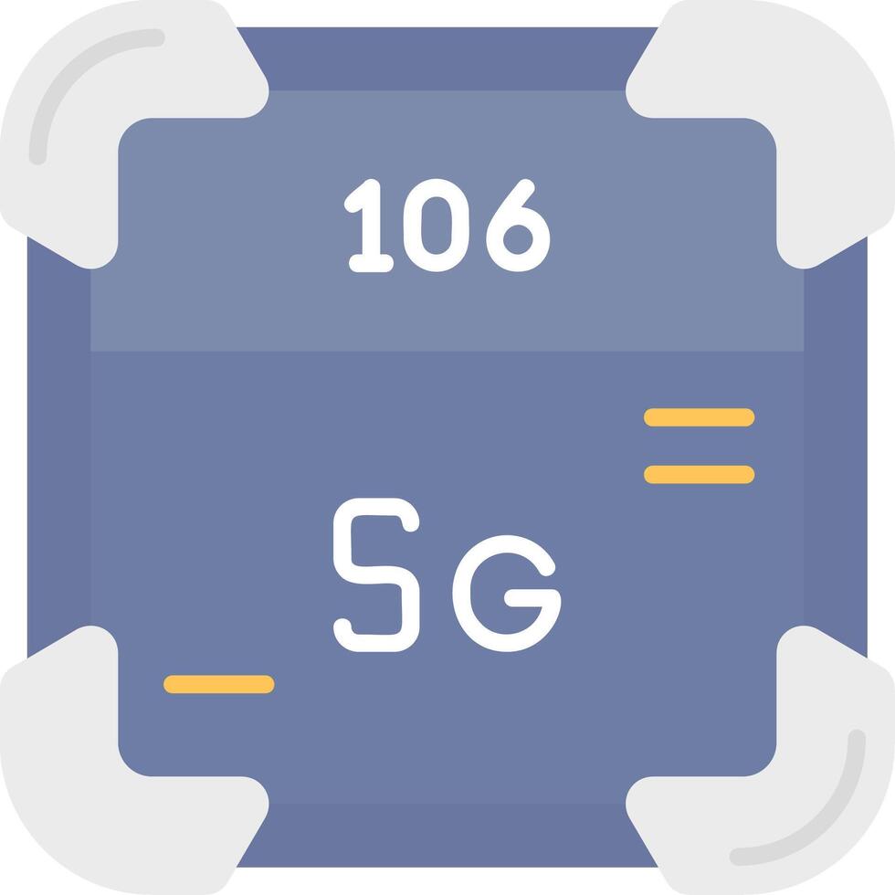 Seaborgium Flat Light Icon vector
