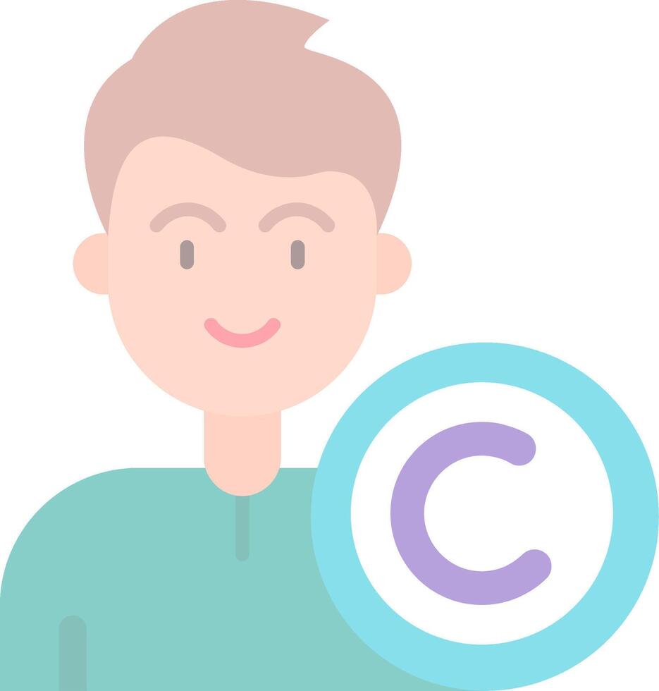Copyright Flat Light Icon vector