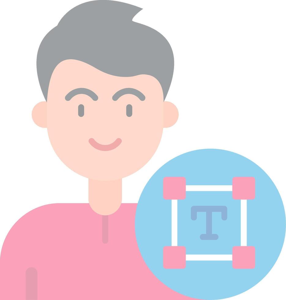 Type Flat Light Icon vector