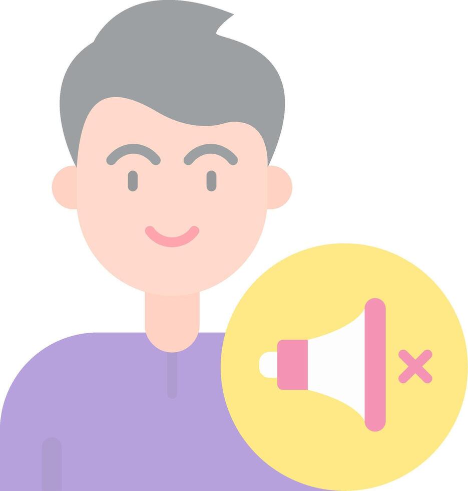 Mute Flat Light Icon vector