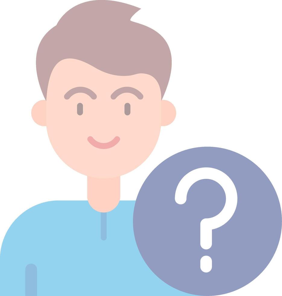 Question Flat Light Icon vector