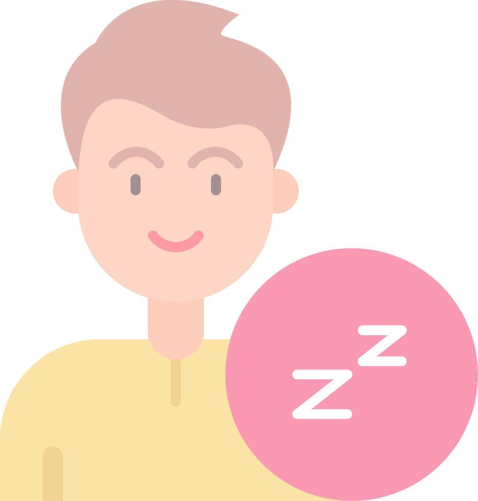 dormir plano ligero icono vector