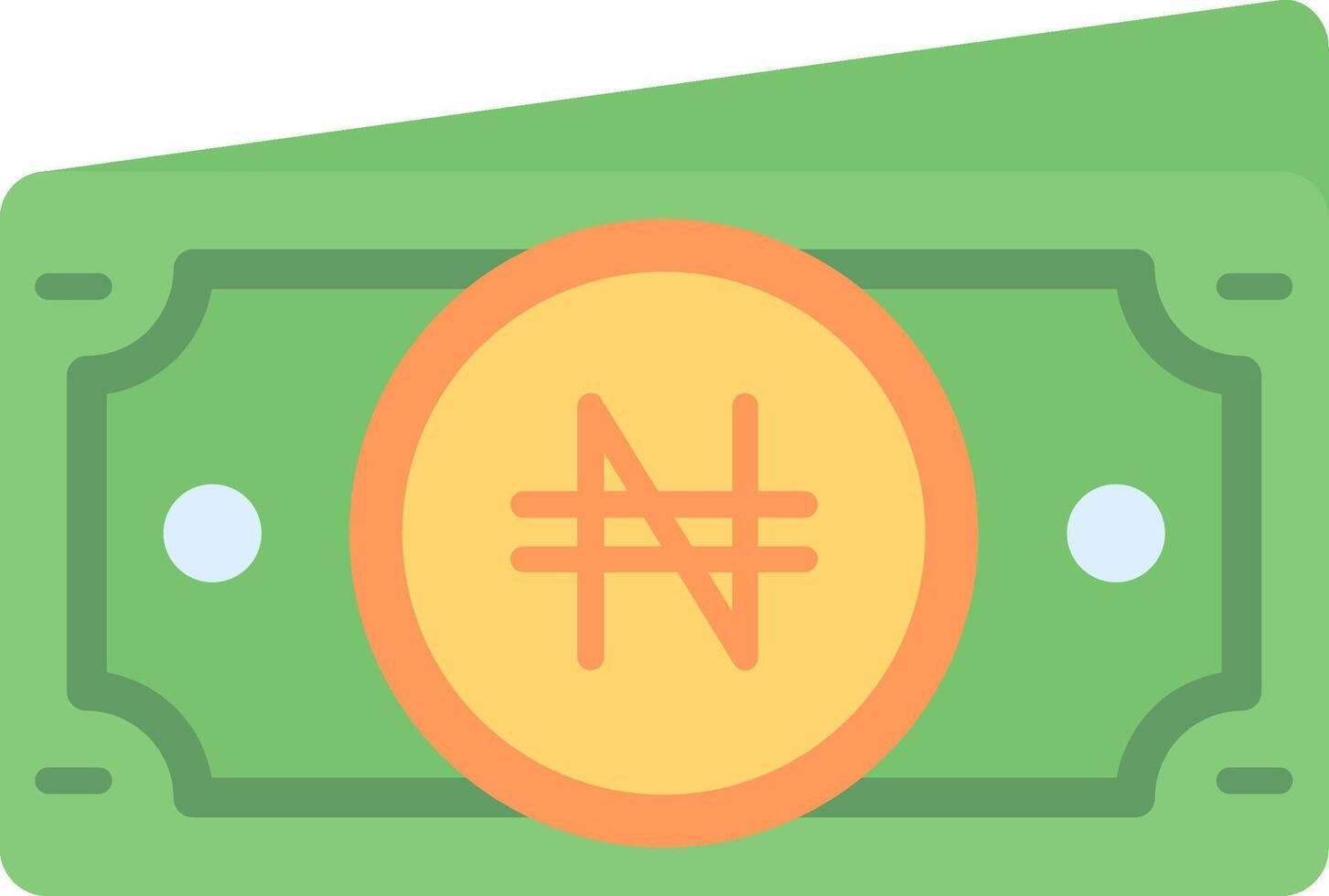 Naira Flat Light Icon vector