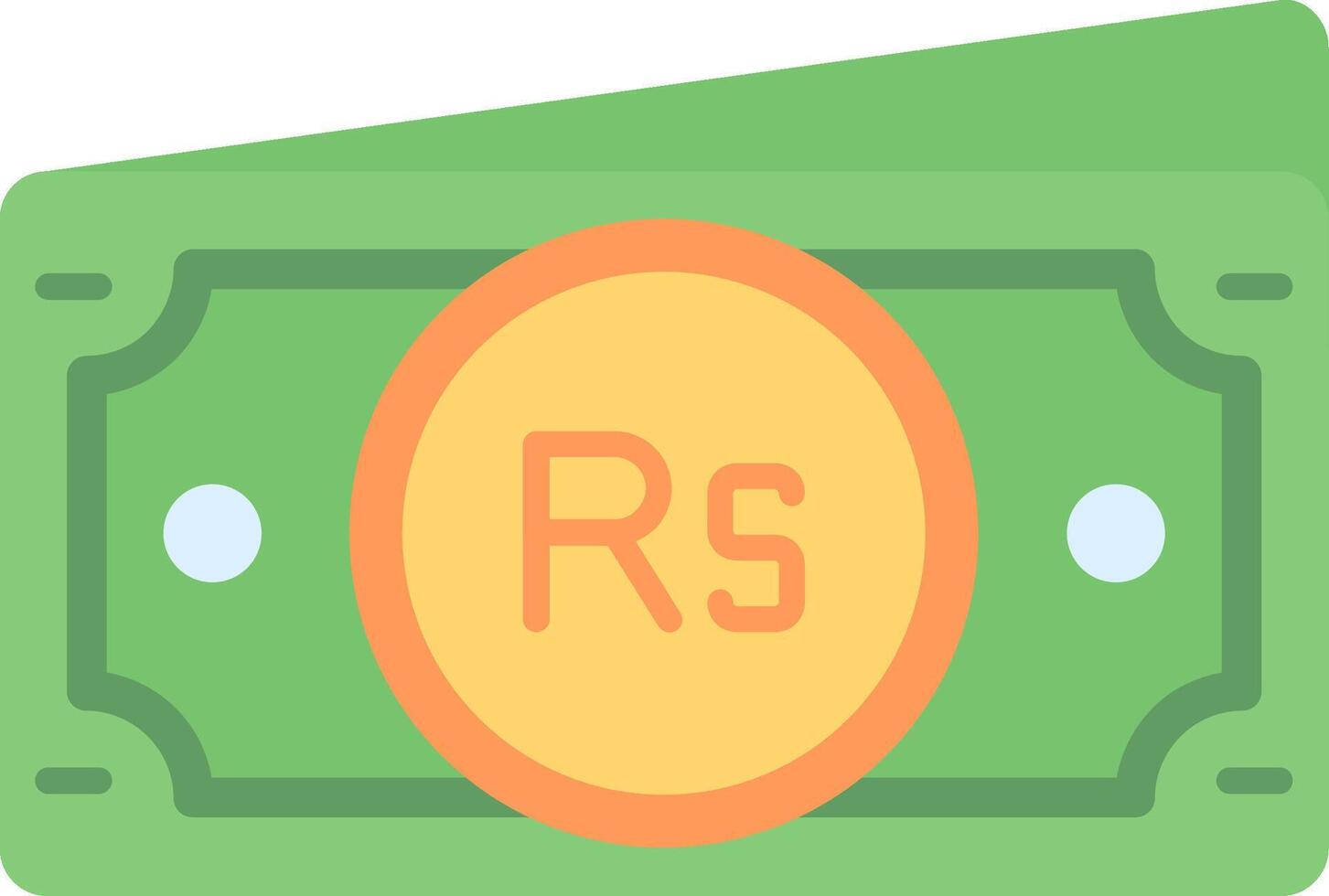 Rupee Flat Light Icon vector