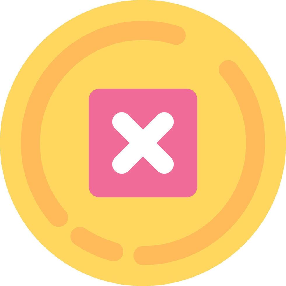 Delete Flat Light Icon vector