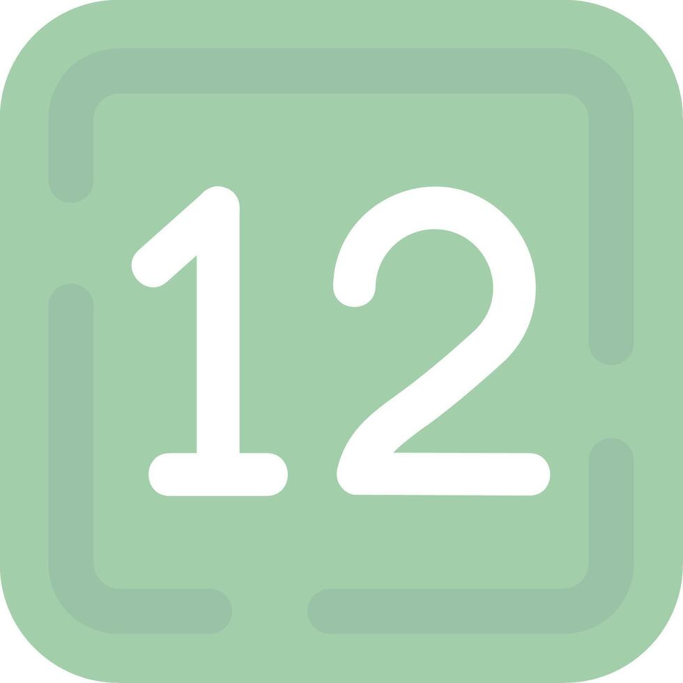 Twelve Flat Light Icon vector