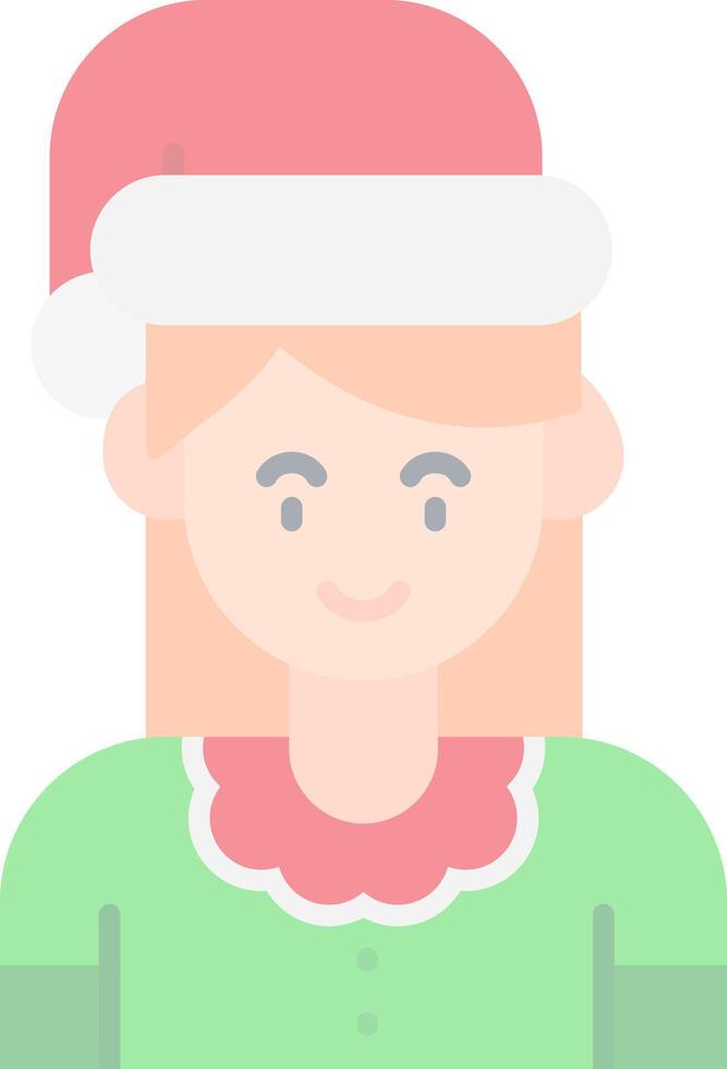 Girl Flat Light Icon vector