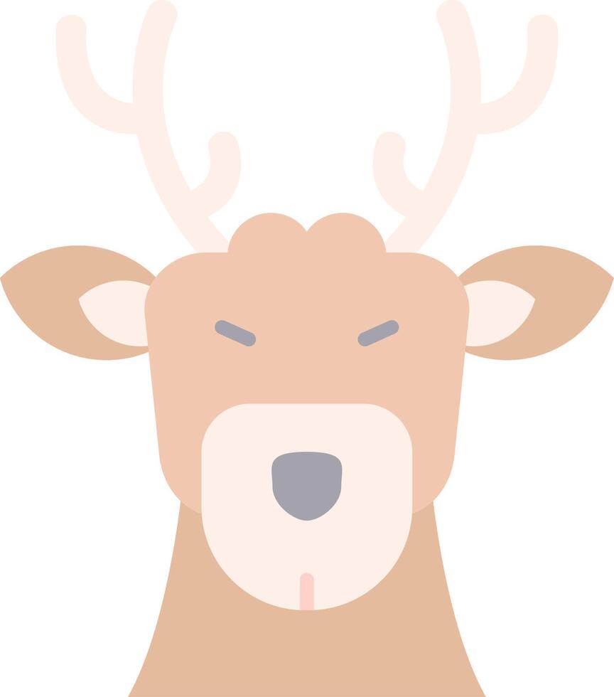 Deer Flat Light Icon vector