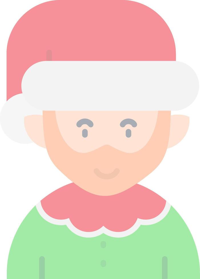 elfie plano ligero icono vector