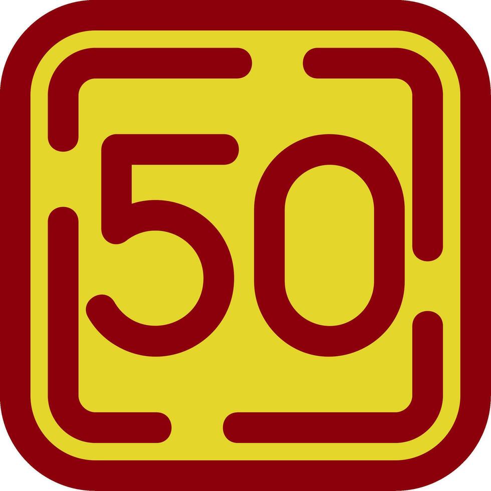 Fifty Vintage Icon vector